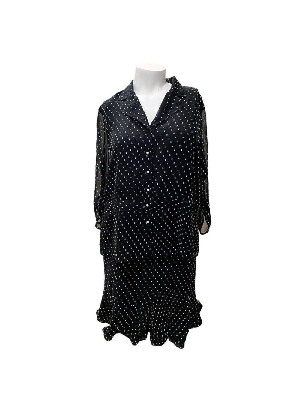Avenue 2 Piece Black/White Skirt Set - Sz. 22/24 (EUC)